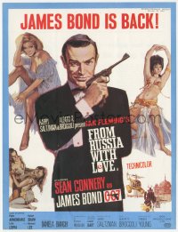 1p1187 FROM RUSSIA WITH LOVE English trade ad 1964 art of Sean Connery as James Bond & sexy girls!