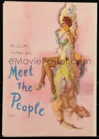 1p1199 MEET THE PEOPLE 4-page trade ad 1944 Marcel Vertes art of sexy Broadway star Lucille Ball!