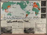 1p1092 NEWSMAP vol 1 no 40 35x47 WWII war poster January 1943 images & information about war efforts!