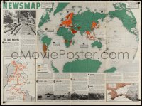 1p1086 NEWSMAP vol 2 no 4 35x47 WWII war poster 1943 images & information about war efforts!