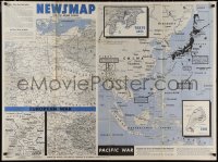 1p1090 NEWSMAP vol 3 no 45 35x47 WWII war poster 1945 images & information about war efforts!