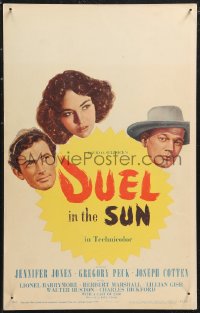 1p0439 DUEL IN THE SUN WC 1947 Jennifer Jones, Gregory Peck & Joseph Cotten in King Vidor epic!