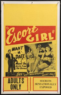 1p0446 ESCORT GIRL WC 1941 see why men who play with half-naked bad girls must pay!