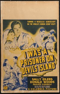 1p0463 I WAS A PRISONER ON DEVIL'S ISLAND WC 1941 searchlight on the world's human scrap heap, rare!