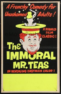 1p0465 IMMORAL MR. TEAS day-glo WC 1959 Russ Meyer, Bill Teas sees all women naked, ultra rare!