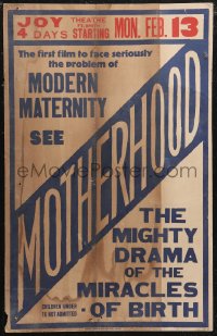 1p0483 MOTHERHOOD WC R1930s mighty drama of the miracles of birth, modern maternity, ultra rare!