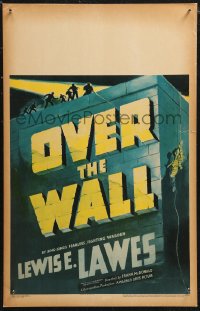 1p0489 OVER THE WALL WC 1938 cool title treatment & police shooting at escaped convict!