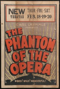 1p0490 PHANTOM OF THE OPERA WC 1925 Lon Chaney, Universal, weird, wild, wonderful, ultra rare!