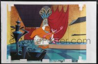 1p0207 PINK PANTHER animation cel + pencil drawing 1970s in ancient Mexico over printed background!