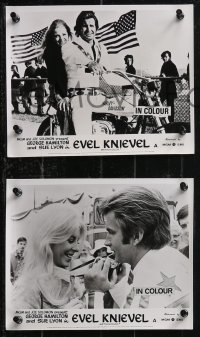 1p1832 EVEL KNIEVEL 8 English FOH LCs 1972 great images of George Hamilton as THE daredevil!