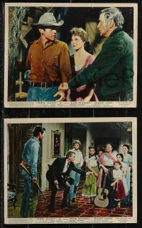 1p1834 FROM HELL TO TEXAS 8 color English FOH LCs 1958 cowboy Don Murray, Diane Varsi, Man Hunt!
