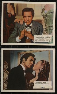 1p1842 MISSISSIPPI GAMBLER 8 color English FOH LCs 1953 Tyrone Power, Piper Laurie, Julia Adams!