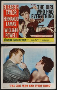 1p1306 GIRL WHO HAD EVERYTHING 8 LCs 1953 Elizabeth Taylor, William Powell, Fernando Lamas!