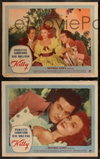 1p1315 KITTY 8 LCs 1945 great images of pretty Paulette Goddard, Ray Milland & Patric Knowles!