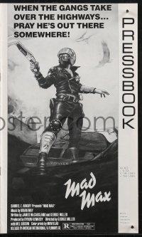 1p1678 MAD MAX pressbook 1980 George Miller classic, Garland art of Mel Gibson, ultra rare!