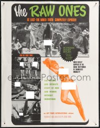 1p1682 RAW ONES pressbook 1965 naked truth completely exposed, unfolds to a sexy 18x23 poster!