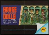 1p1165 HOUSE OF 1000 DOLLS promo brochure 1967 Vincent Price, Martha Hyer, traffic in human flesh!