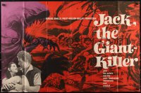 1p1167 JACK THE GIANT KILLER promo brochure 1962 unfolds to 27x40 poster with different art!