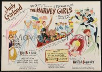 1p1190 HARVEY GIRLS 4-page trade ad 1945 great Hirschfeld art of Judy Garland, Lansbury & top cast!