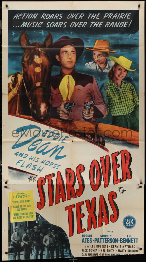 1p0841 STARS OVER TEXAS 3sh 1946 singing cowboy Eddie
