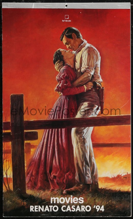 1p0252 Renato Casaro German Calendar 1994 Cover Art Of Gable And Leigh From Gone 