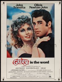 1r0847 GREASE 30x40 1978 c/u of John Travolta & Olivia Newton-John in a most classic musical!