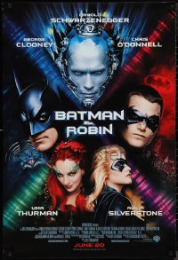 1r0947 BATMAN & ROBIN advance 1sh 1997 Clooney, O'Donnell, Schwarzenegger, Thurman, cast images!