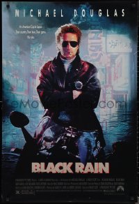 1r0965 BLACK RAIN 1sh 1989 Ridley Scott, Michael Douglas is an American cop in Japan!