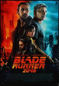 1r0971 BLADE RUNNER 2049 int'l advance DS 1sh 2017 more colorful montage image of Ford and Gosling!