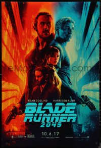 1r0970 BLADE RUNNER 2049 teaser DS 1sh 2017 great montage image with Harrison Ford & Ryan Gosling!