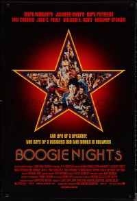 1r0974 BOOGIE NIGHTS 1sh 1997 Burt Reynolds, Julianne Moore, Wahlberg as Dirk Diggler!