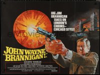 1r0450 BRANNIGAN British quad 1975 cool completely different art of John Wayne in England!