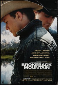 1r0981 BROKEBACK MOUNTAIN DS 1sh 2005 Ang Lee directed, Heath Ledger & Jake Gyllenhaal!