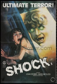 1r0446 BEYOND THE DOOR II/BLOOD SPATTERED BRIDE HEAVILY TRIMMED British quad 1980 Bava's Shock!