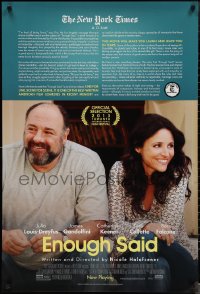 1r1046 ENOUGH SAID DS 1sh 2013 smiling close-up image of Julia Louis-Dreyfus and James Gandolfini!