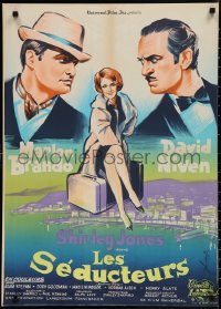 1r0730 BEDTIME STORY French 23x32 1964 Grinsson art of Marlon Brando, David Niven & Shirley Jones!