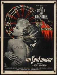 1r0758 JEANNE EAGELS French 24x32 1957 cool romantic image of Kim Novak & Jeff Chandler!