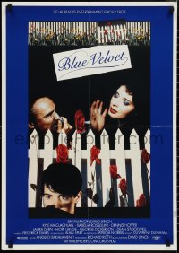 1r0316 BLUE VELVET German 1987 David Lynch directed, Rossellini, Hopper, MacLachlan, Baltimore art!