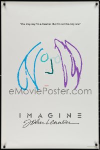 1r1142 IMAGINE teaser 1sh 1988 classic self portrait artwork by former Beatle John Lennon!