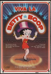 1r0292 BETTY BOOP FOR PRESIDENT Spanish 1981 wonderful cartoon image of her wearing top hat!