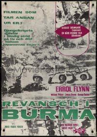 1r0253 OBJECTIVE BURMA Swedish R1962 different images of paratrooper Errol Flynn winning WWII, rare!