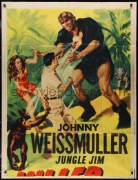 1t0220 KILLER APE INCOMPLETE 3sh 1953 Weissmuller as Jungle Jim, drug-mad beasts ravage human prey!