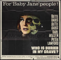 1t0167 DEAD RINGER int'l 6sh 1964 creepy close up of skull & Bette Davis, Who Is Buried In My Grave!