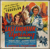 1t0170 LAST FRONTIER UPRISING 6sh 1947 art of singing cowboy Monte Hale & pretty Adrian Booth, rare!