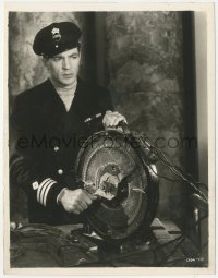 1t2183 DEVIL & THE DEEP 8x10 key book still 1932 great close up of uniformed Gary Cooper at controls!