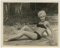 1t2192 ELKE SOMMER 8x10 still 1960s close up of the sexy blonde in bikini laying by swimming pool!