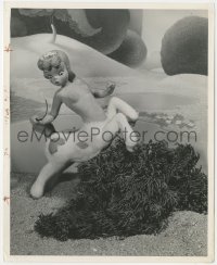 1t2198 FANTASIA 8.25x10 still 1941 clay model of topless female centaur climbing over bush, rare!