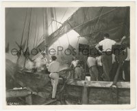 1t2223 GENERAL DIED AT DAWN candid 8x10 key book still 1936 crew filming Gary Cooper on ship's deck!