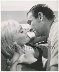 1t2224 GOLDFINGER 8x10 still 1964 Sean Connery as James Bond & sexy Shirley Eaton about to kiss!