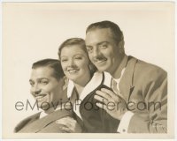 1t2279 MANHATTAN MELODRAMA 8x10 still 1934 Myrna Loy between William Powell & Clark Gable posing!